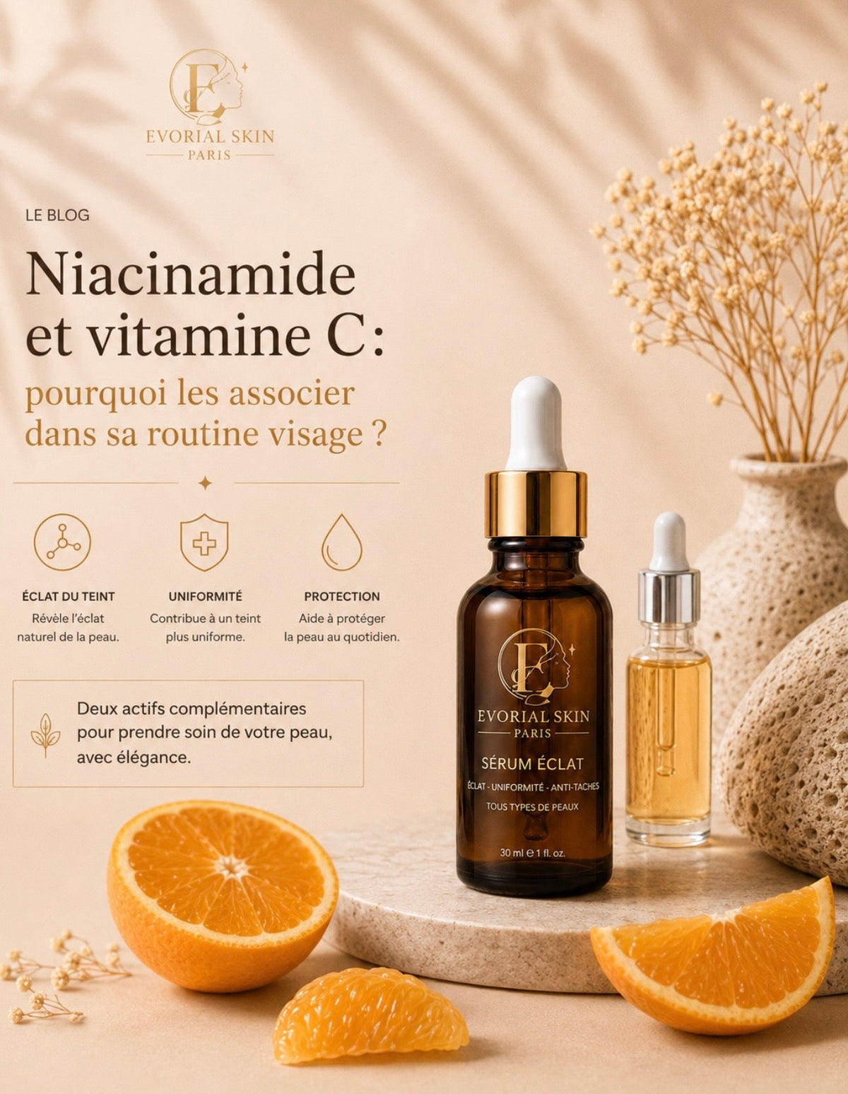 Niacinamide et vitamine C : pourquoi les associer dans sa routine visage ?