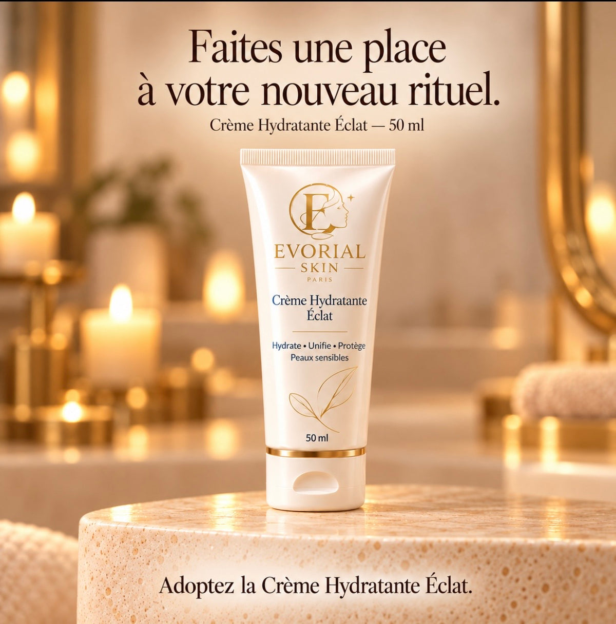 Crème Hydratante Éclat – Peaux Sensibles – 50 ml